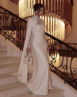 Eightale Vintage Wedding Dress High Neck Long Sleeves Lace Customized Ivory Satin Bridal Gown Bride Party Dress Vestido De Novia