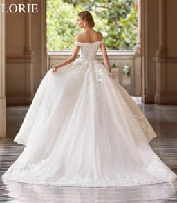 LORIE BOHO Off Shoulder Wedding Dress Lace Appliques Mermaid Detachable Train Pleated Bride Prom Gown 2024 Luxury Bridal Gowns