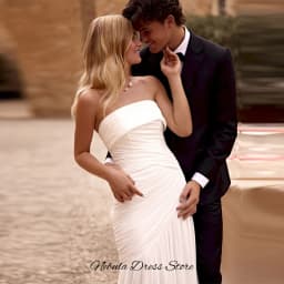 Simple Customized Chiffon Ruched Bridal Gowns Fashion Strapless Sleeveless Wedding Dress Elegant A-Line Pleats Vestido De Novia