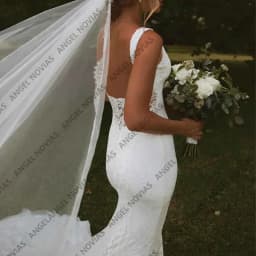 Long Mermaid Lace Boho Weddings Dresses Bridal V Neckline with Split Lace Wedding Gown Vestidos De Novia boda