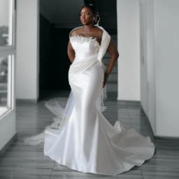 Luxury Mermaid Wedding Dresses Hand-Beaded Beach Nigeria African Aso Ebi vestido Bridal Dress Ruffles Train Elegant Customized