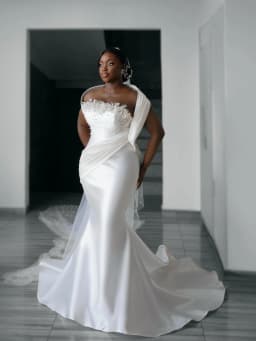 Luxury Mermaid Wedding Dresses Hand-Beaded Beach Nigeria African Aso Ebi vestido Bridal Dress Ruffles Train Elegant Customized