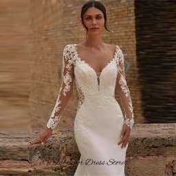Sexy Sweetheart Long Sleeves Wedding Dress Customized Dreamy Appliques Tulle Bridal Gowns Modern Mermaid Jersey Vestido De Novia