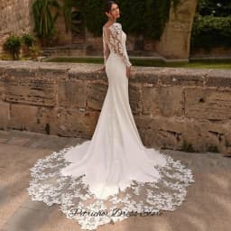 Sexy Sweetheart Long Sleeves Wedding Dress Customized Dreamy Appliques Tulle Bridal Gowns Modern Mermaid Jersey Vestido De Novia