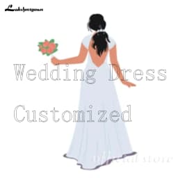 Lakshmigown Lace Ball Gown Wedding Dress Sexy Off Shoulder Pearls Bridal Partry Gown Backless Princess Bride Gown Customized