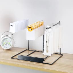 Earring Necklace Ring Jewelry Metal Display Stands White Black Organizer Holders Exhibitor Store Decor Desktop Storage Holder