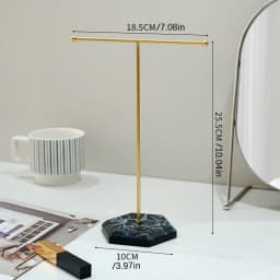 Earring Necklace Ring Jewelry Metal Display Stands White Black Organizer Holders Exhibitor Store Decor Desktop Storage Holder