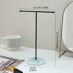 Earring Necklace Ring Jewelry Metal Display Stands White Black Organizer Holders Exhibitor Store Decor Desktop Storage Holder