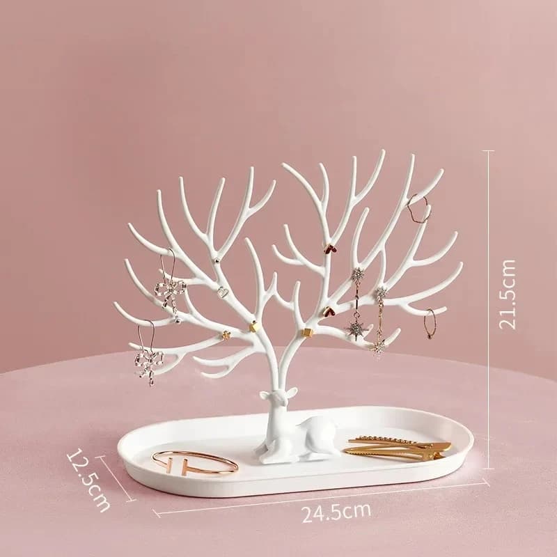 Antler Jewelry Display Stand Tray Tree Storage Racks Earrings Necklaces Rings Jewelry Boxes Case Desktop Organizer Make Up Decor