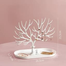 Antler Jewelry Display Stand Tray Tree Storage Racks Earrings Necklaces Rings Jewelry Boxes Case Desktop Organizer Make Up Decor