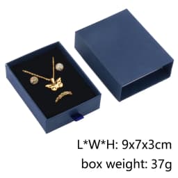 Chanfar 10pcs/Lot Cardboard Sliding Drawer Ring Necklace Jewelry Gift Packaging Box With Ribbon Rope Black Kraft Cotton Filled