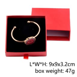 Chanfar 10pcs/Lot Cardboard Sliding Drawer Ring Necklace Jewelry Gift Packaging Box With Ribbon Rope Black Kraft Cotton Filled