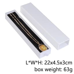 Chanfar 10pcs/Lot Cardboard Sliding Drawer Ring Necklace Jewelry Gift Packaging Box With Ribbon Rope Black Kraft Cotton Filled