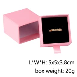 Chanfar 10pcs/Lot Cardboard Sliding Drawer Ring Necklace Jewelry Gift Packaging Box With Ribbon Rope Black Kraft Cotton Filled