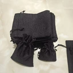 Black Jute Drawstring Bags Cotton Linen Jewelry Pouches for Wedding Christmas Packaging Burlap Gift Bags 50-1000 PCs/Lot
