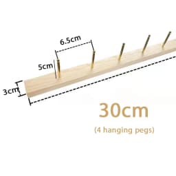 Jewelry Wood Wall Hanger Display Stand Gold Silver Hook Up Earring Necklace Organizer Storage Holder Shop Wall-mounted Decor