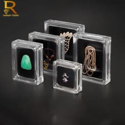 Creative Transparent Jewelry Display Box Necklace Pendant Case Acrylic Showing Case Holder Jewelry Gift Box Trinket Box