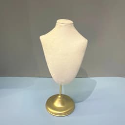Hot Sale Gray Beige Velvet Necklace Jewelry Display Earrings Stand Organizer Pendants Mannequin Model Bust Show Rack
