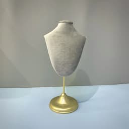 Hot Sale Gray Beige Velvet Necklace Jewelry Display Earrings Stand Organizer Pendants Mannequin Model Bust Show Rack