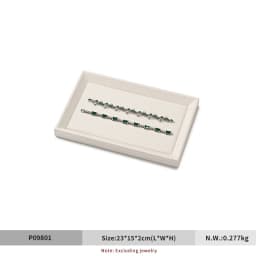 Oirlv Beige/Grey Jewelry Display Trays Linen/Velvet-Lined – Ideal for Showcasing Necklaces/Bracelets To Retail Jeweler or Home