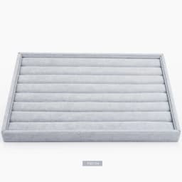 Oirlv 24 Grid Ice Velvet Jewelry Drawer Organizer Tray Stackable Jewelry Tray for Ring Earring Necklace Bracelet Storage Display