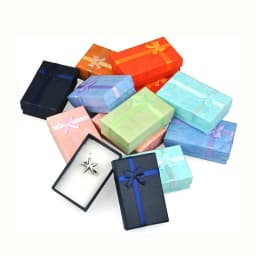 32pcs Jewelry Box 8x5cm Black Necklace Box for Ring Gift Box Paper Jewellery Box Packaging Bracelet Earring Display with Sponge