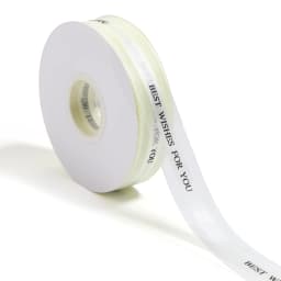 45yards/lot 25mm Polyester Ribbon Printed Best Wishes For You Ribbon For Handmade Design Wedding Invitation Bouquet Gift Packing