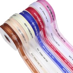 45yards/lot 25mm Polyester Ribbon Printed Best Wishes For You Ribbon For Handmade Design Wedding Invitation Bouquet Gift Packing