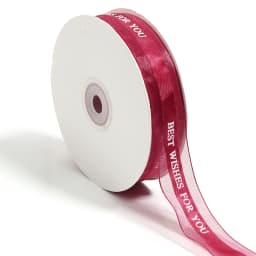 45yards/lot 25mm Polyester Ribbon Printed Best Wishes For You Ribbon For Handmade Design Wedding Invitation Bouquet Gift Packing