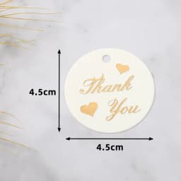 50-100pcs Gold Stamping Thank You Paper Card Tags Black White Black Handmade Gift Wrapping DIY Jewelry Packing Wholesale