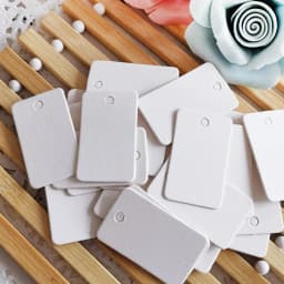 50-100pcs Gold Stamping Thank You Paper Card Tags Black White Black Handmade Gift Wrapping DIY Jewelry Packing Wholesale