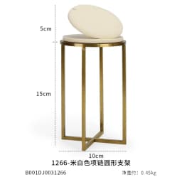 luxurious beige jewelry display organizer set jewelry store window showcase prop Metal Rack ring earring holder necklace modle