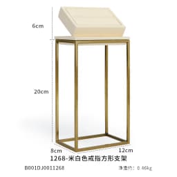 luxurious beige jewelry display organizer set jewelry store window showcase prop Metal Rack ring earring holder necklace modle