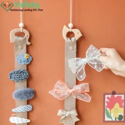 Cute Wooden Animal Baby Hair Clips Hanging Holder Princess Girl Hairpin Headband Storage Pendant Jewelry Organizer Wall Ornament