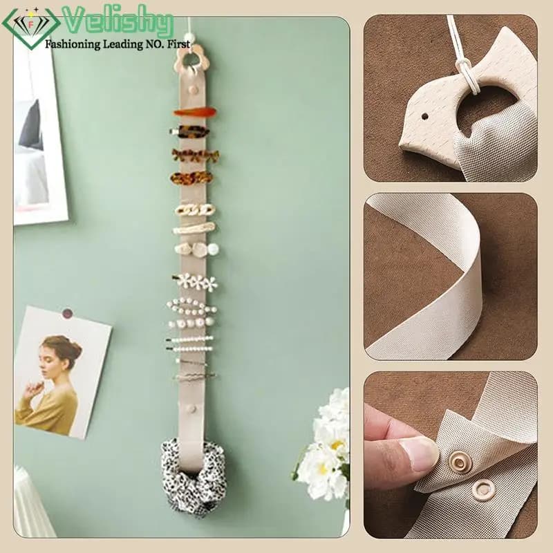 Cute Wooden Animal Baby Hair Clips Hanging Holder Princess Girl Hairpin Headband Storage Pendant Jewelry Organizer Wall Ornament