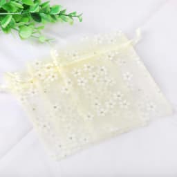 10pcs/lot Organza Gift Bag Flower Multi Color Printing Drawstring Pouches Party Packaging Gift Candy Jewelry Bag
