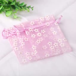 10pcs/lot Organza Gift Bag Flower Multi Color Printing Drawstring Pouches Party Packaging Gift Candy Jewelry Bag