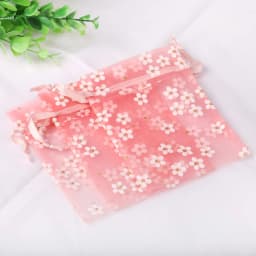 10pcs/lot Organza Gift Bag Flower Multi Color Printing Drawstring Pouches Party Packaging Gift Candy Jewelry Bag