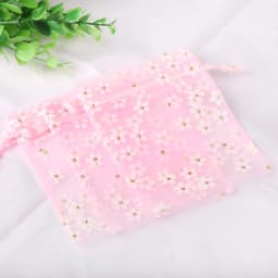 10pcs/lot Organza Gift Bag Flower Multi Color Printing Drawstring Pouches Party Packaging Gift Candy Jewelry Bag