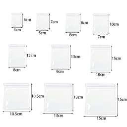 20pcs/lot Transparent PVC Self Sealing Plastic Bags Clear Zip Lock Pouches Jewelry Earrings Pendant Packaging Storage Bags
