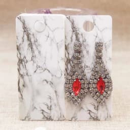 100pcs 4*9cm Kraft/Black /Hot Pink/White Paper Blank Jewelry Display Card Cardboard Earring Package Hang Tag Card