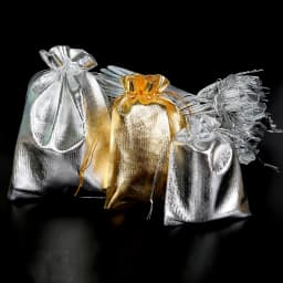 10pcs Gold/Silver Organza Jewelry Pouches 7x9/9x12/10x15/13x18cm Drawstring Wedding Gift Bags Jewelry Packaging
