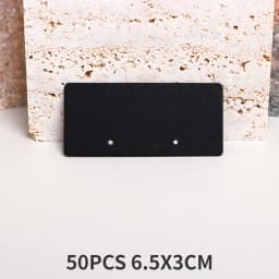 50PCS 6.5x3cm 2 Holes Blank Horizenal Display Cards For Stud Earrings Drop Jewelry Cardboard Small Businesses Packaging Supplies