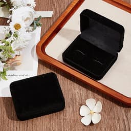 High-end Flocked Cufflink Box Men's Business Gift Box Stud Packaging Flip-top Velvet Storage Box Wedding Souvenir Gift Box