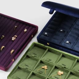 Yinbeini Velvet Jewelry Storage Case Ring Earring Pendant Storage Organizer Large Space Display Box XB002