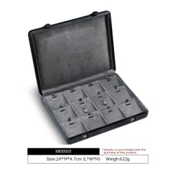 Yinbeini Velvet Jewelry Storage Case Ring Earring Pendant Storage Organizer Large Space Display Box XB002