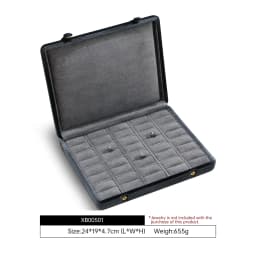 Yinbeini Velvet Jewelry Storage Case Ring Earring Pendant Storage Organizer Large Space Display Box XB002