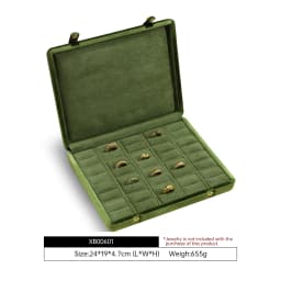 Yinbeini Velvet Jewelry Storage Case Ring Earring Pendant Storage Organizer Large Space Display Box XB002