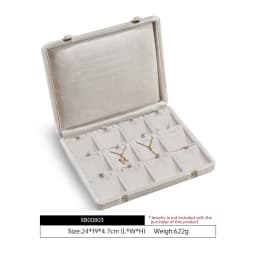Yinbeini Velvet Jewelry Storage Case Ring Earring Pendant Storage Organizer Large Space Display Box XB002