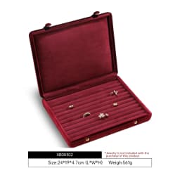 Yinbeini Velvet Jewelry Storage Case Ring Earring Pendant Storage Organizer Large Space Display Box XB002